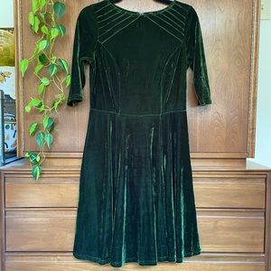 Unique Vintage Velvet Fit & Flare Dress